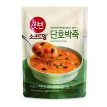 비비고 CJ 햇반 소프트밀 단호박죽 420g x 10개입 파우치죽, 10개