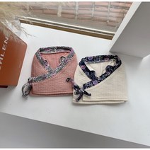 그루밍독 반려동물 누비한복 꽃배자 강아지옷 2 Colors (아이보리 핑크) S~XL, 아이보리