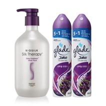 국내유통 실크테라피 샤인트리트먼트 화이트머스크 500ml + 그레이드 방향제 미스트 라벤더 320ml x 2p 세트, 1세트