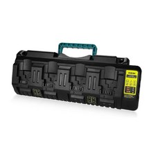 디월트충전기 호환 DCB104 리튬 이온 배터리 충전기 Dewalt 14.4V-18V 플렉스 볼트 4 포트 3A 충전 전류, 02 US Plug