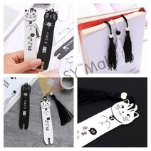 SY몰 고양이 책갈피 우드북마크 예쁜책갈피 책깔피, 블랙