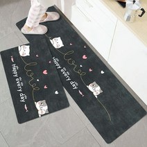 다용도 베란다 현관 바닥용 거실용 주방발매트 일러스트 러그 카페트 주방 발매트 주방매트 2종 세 거실발매트 트 대형/특대 1+1, A10