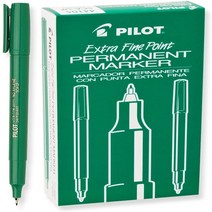 Green PILOT Extra Fine Point Permanent Markers Green Ink 12-Pack (44105), 1