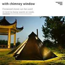 티피텐트 감성텐트 대형 인디언 캠핑 텐트 [Top Lander] 성인용 티피 텐트 야외 초경량 피라미드 플라이, 03 OliveGreen-Outer set