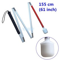 기둥형손잡이 세발지팡이 어르신 걷기 보행보조기구105m-155m 검은 색 손잡이 블라인드 용 알루미늄 이동, 01 155cm (61 inch), 01 155cm (61 inch)