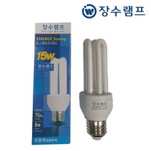 장수램프 전구식 형광등 E26 EFTR EL15EX-D 15W