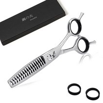 헤어 커팅 가위 전문가용 날카로운 얇아짐/텍스처 이발소 가위 15.2cm6인치 미용 가위 여성 남성용 일본 스테인리스 스틸 미세 조절 나사 포함, Devil Thinning Scissors