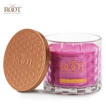 루트캔들 3윅캔들 (비즈왁스 블랜딩 아로마캔들 NO 파라핀 MADE IN USA), 라벤더바닐라