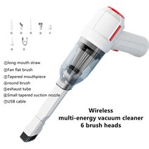가전 진공 청소기 자동차 용 대용량 무선 핸드 헬드 휴대용, 01 WHITE