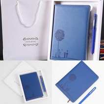다이어리형 노트 볼펜세트 네이비 쇼핑백포함 고급다이어리 다이어리속지제작 기자수첩 명품다이어리 업무다이