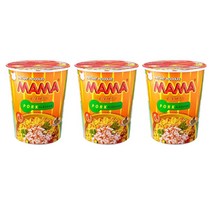 태국 마마 컵라면 포크 플레이버 70G x 3개 돼지고기 MAMA CUP PORK FLAVOUR