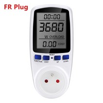 디지털 전력계 AC 220V 110V 전기 소비 에너지 미터 EU 플러그 전력 킬로와트, CHINA, FR PLUG, FR PLUG