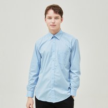 로랑베농 남성 솔리드 기본핏 긴팔셔츠 스카이블루 LDFS3008