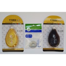 또마 수정테이프 화이트 미니수정테이프 수정펜 5mmx6M 수정테이프 리필 바른손(팬시스토리), 수정테이프(1개)+리필(1개)