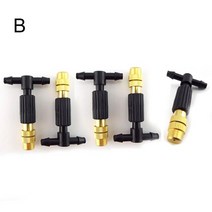 스프링쿨러설치 마이크로 드립 관개 6mm 스크류 미스팅 황동 노즐 스프레이 스프링클러 헤드 47mm 바브 티, 02 5pcs