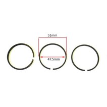 엔진 피스톤 링 세트 외경 49-52.5MM 공기 압축기 교체 부품 금속 공구로 만든 직경 3 개, 50