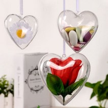 투명하트볼 투명구 아크릴구(하트 5cm 5p)