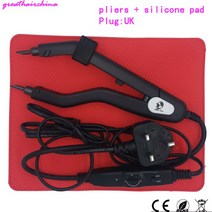 1Pcs 2022 새로운 Temperature220 ℃ 헤어 커넥터 퓨전 케라틴 본딩 열 철 머리 확장 미니 난방 팁 조절 도, 07 Pliers Pad Plug UK