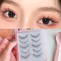 떨샵 아이하라 속눈썹 인조 가닥속눈썹, 1개, 쁘띠업 속눈썹 5쌍_A01