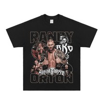 WWE 프로레슬링 반팔 티셔츠 존시나 엣지 랜디오턴 크리스제리코 레슬러 기념 레트로