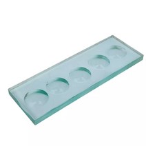 아로 5 라운드 홀 현미경 슬라이드 글라스 12개