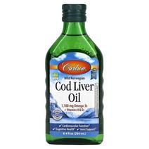 칼슨 Wild 노르웨이전 코드 리버 오일 250ml, 5병, 248.42ml