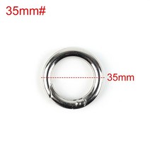 카리비너 카라비나 스텐 비너 등산 고리 2pcs 금속 스프링 게이트 o 링 개방형 열쇠 클립 carabiner edc 라운드 트리거 버클 후크 가죽 가방 스트랩 야외 도구 8, 협력사, 06 35mm