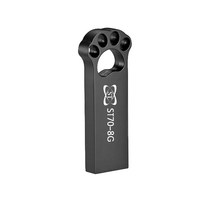 에스티원테크 ST70 USB 메모리 메탈재질 귀여운 고양이발바닥, 8GB, 다크그레이