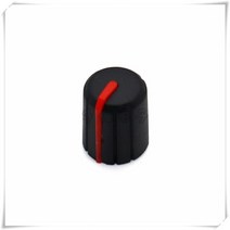 볼륨노브캡 볼륨캡 10 개 고무 하프 샤프트 손잡이 직경 11.5mm 높이 14mm 부드러운 전위차계 180 도 d형 내부 구멍 6mm, 빨간색