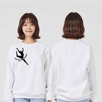 맞춤 무자 무용 실루엣 맨투맨 후드티