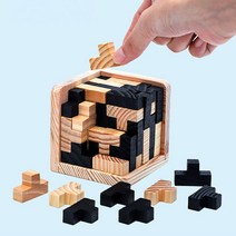 테트리스퍼즐 테트리스 스마트게임즈 IQ퍼즐게임 3d블럭 고급 원목 아이큐100도전 W011, 단품