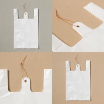 마트498 100p 흰색 비닐봉투 (3호) 비닐가방 손잡이봉투 쇼핑몰비닐 팬시봉투 큰봉투 배달비닐봉투 쇼핑봉지 두꺼