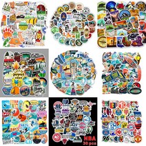 캠핑스티커 감성 캐리어 노트북 데칼 쿨러 노트북 DIY 스티커 낚시 서핑 13종 고르기, 4.캠핑4스티커