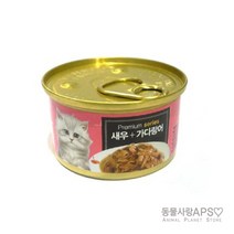 프리미엄 골드 런치캔 새우+참치 80g, 단품