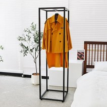 코코디피 가루 옷가게 디스플레이 옷걸이 디자인 행거 맞춤 주문제작 긴옷 롱패딩 롱코트 롱원피스 헹거, 옐로우