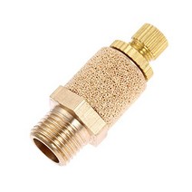 10pcs 1/8 Pneumatic Muffler Silencer Filter Air Flow Speed Controller Sintered Bronze NPT, 1