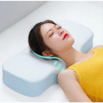 은코꿀잠베개 코골이 경추 베개 인체공학적 메모리폼 목편한 바른자세 일자목, 투톤 진그레이+연그레이, 1개