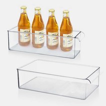 [리본제이]리메이크 수납 정리 트레이 냉장고 보관용기 음료정리 수납함 심플형 M, 리메이크 수납 정리트레이 (심플형/M)