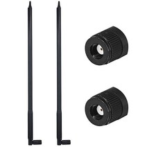 Kaunosta High Gain 22dbi WiFi 라우터 범용 전방향 안테나 3m(10피트) RPSMA 수암 연장 케이블 무선 네트워크 PCIPCIe 카드 USB 어댑터 IP, 2 pack antenna