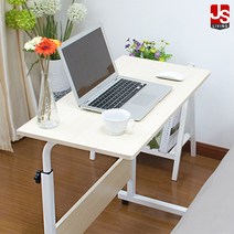 JS리빙 책상 컴퓨터 게임용 미니 사이드 탁자 데스크 조립식 노트북 학생 게이밍 거실 보조 원룸 간이 전면 일자형 사무실 서재 테이블 전면 원목 공부 견고한 사무용 JAA_1044, 베이직 DT-300S 책상