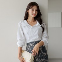 BLN251 핀턱 셔링 랩 블라우스