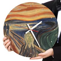 pp312 뭉크의절규 인테리어벽시계.꾸밈, B타입[사각형]