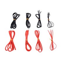 전기모터 소형 DC 전동 강력모터 모터 Wire1m DIY 수제 레드 블랙 전원 코드 16AWG-30AWG 기술 소형 생산, 01 Black_01 1m_06 20 AWG