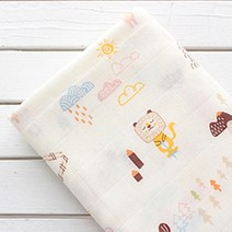 원단마트 gauze 무형광 더블 거즈 코코팜 3종-아기용품 손수건 스카프빕 목욕타올 속싸개 겉싸개 블랭킷