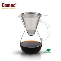 코맥 스텐필터 카라페드립세트 600ml-DG1 [스테인레스필터/스텐필터/핸드드립/커피용품], 없음