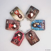 수채화 일러스트 미니 파우치 화장품파우치 클러치 메이크업 여성지갑 선물용