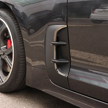 간지 스팅어 에어덕트 카본 데칼 스티커 스타일링 액세서리 스크래치 방지 커버 랩핑 용품, 헤어라인블랙