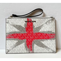 741354 마이클코어스 젯셋 TRAVEL 엑스라지 클러치 파우치 PVC 가죽 STUDDED
