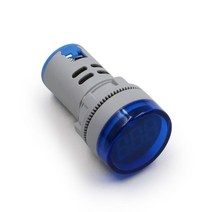 절연 저항 측정기DIY 미니 디지털 전압계 22mm 원형 AC 12-500V 볼트 테스터 미터 모니터 전원 LED 표시기, 03 New Blue Voltmeter