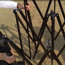 [조은마켓] 2mX2m 2.5mX2.5m 3mX2m 3mX3m 3mX4.5m 3X6m 천막 프레임만 기둥만 캐노피 자바라 지붕미포함, 1개, 3mX3m 프레임